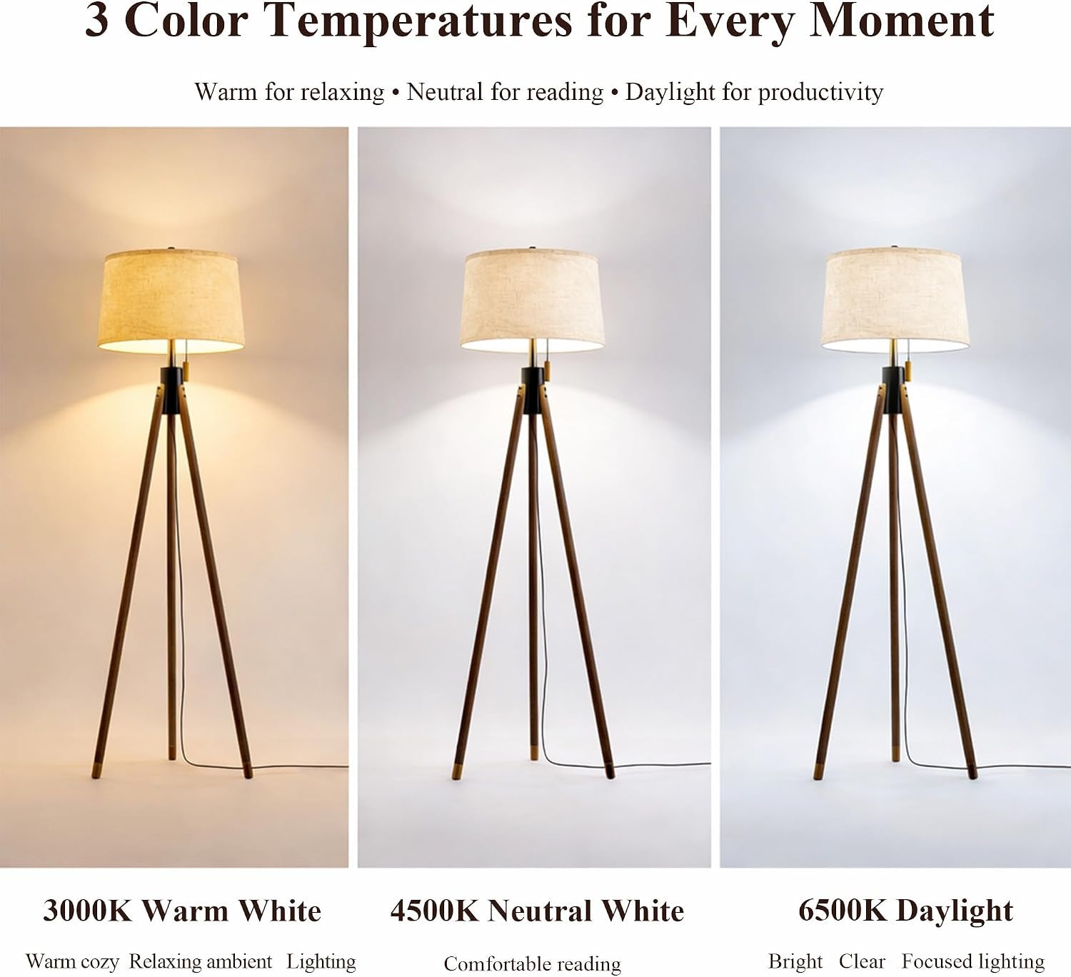 mid-century-tripod-floor-lamp-with-pull-chain-black-gold-finish-two-tone-solid-wood-design-linen-tapered-drum-shade-tall-standing-lamp-for-living-room-bedroom-reading-corner-bulb-included