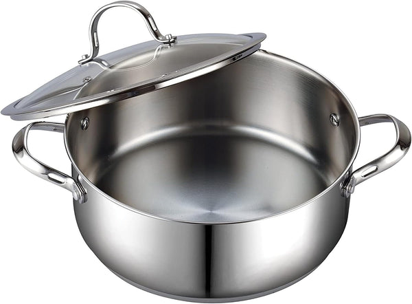 7 Quart Stock Pot, Stainless Steel Cooking Pot with Lid | Induction Compatible, Oven Safe and Dishwasher Safe Stock Pot with Lid for Soups, Stews, Pasta and Family-Size Meals6