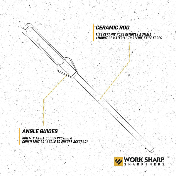 Kitchen Ceramic Honing Rod - Angle Guided - for Chef, Santoku, Paring, & Serrated Knives Black3