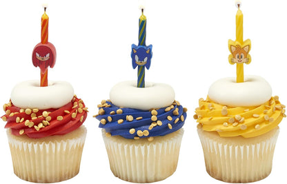 Sonic the Hedgehog Birthday Candles | Cake Decoration Toppers | 6 Count6