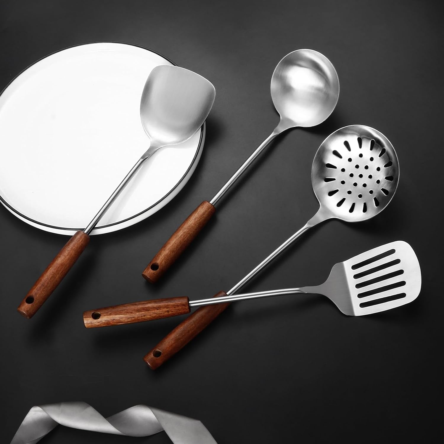 304-stainless-steel-kitchen-utensils-set-4-pcs-long-cooking-utensils-set-with-wooden-handle-large-heat-resistant-kitchen-toolsdishwasher-safe