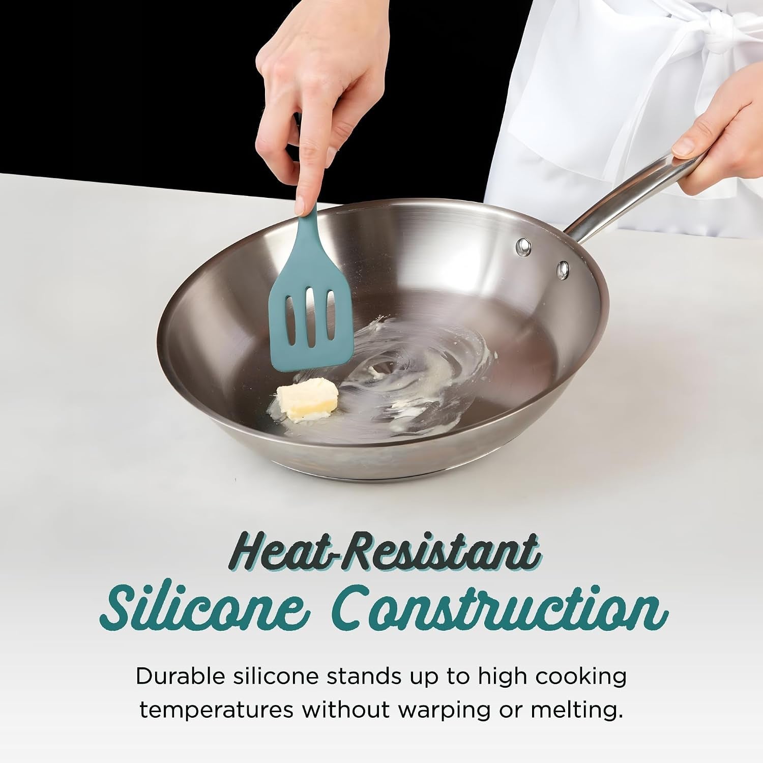 silicone-spatula-set-with-suction-cup-handle-silicone-spatulas-cooking-utensils-set-2-piece-self-standing-heat-resistant-non-stick-dishwasher-safe-teal-kitchen-utensils-patent-pending