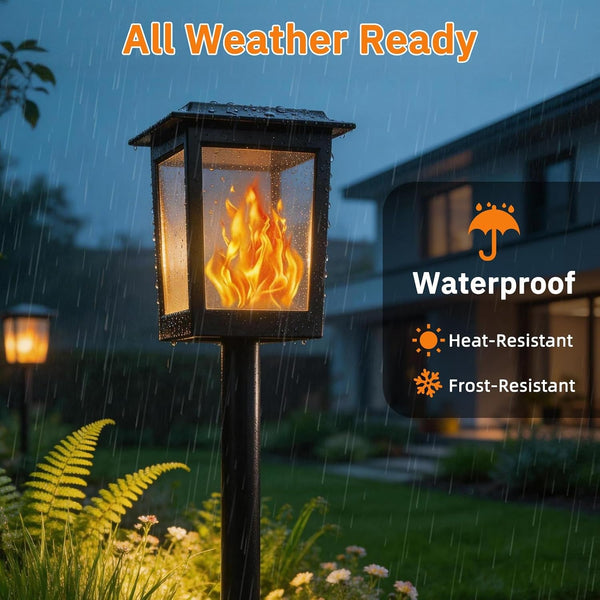 Large Size & Gen2 Flame Solar Torch Lights for Halloween Decorations6