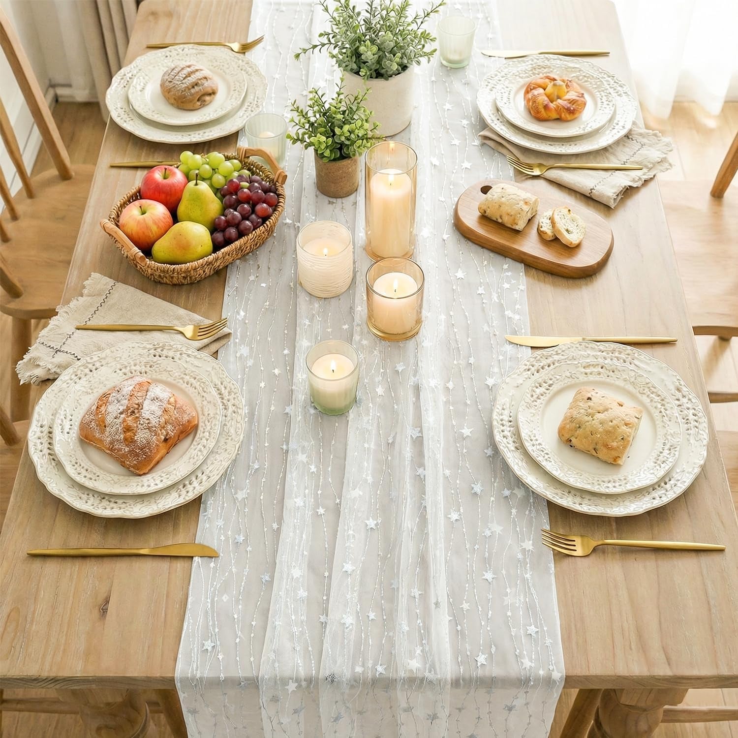 stars-white-gauze-table-runner-10ft-glitter-metallic-foil-sheer-dining-wedding-anniversary-holiday-birthday-table-decor-for-home-party
