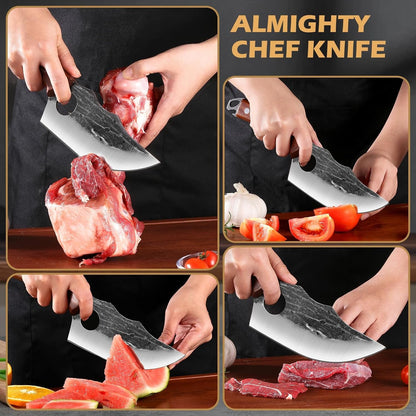 6 Inch Meat Cutting Boning Knife, German Steel, with Sheath6