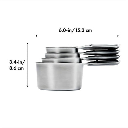 OXO Good Grips 4 Piece Stainless Steel Measuring Cups with Magnetic Snaps7