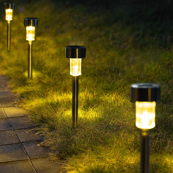 Outdoor Waterproof Solar Pathway Lights, 12 Pack Warm White1