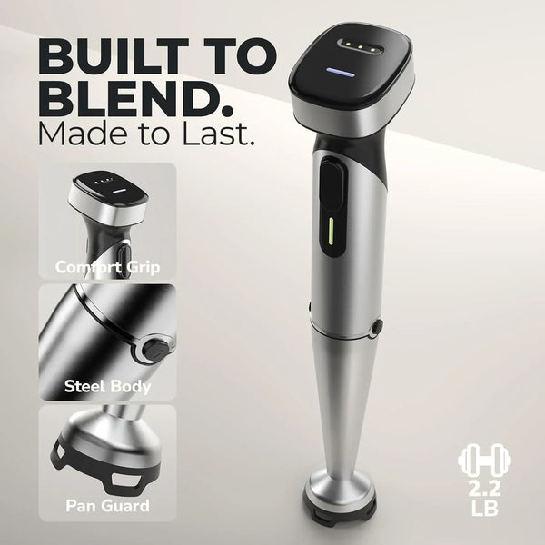 Cordless Immersion Blender Handheld with Rechargeable Battery | Effortless To-Go Blending, Portable Hand Blenders, Heavy-Duty, Adjustable Speed, for Smoothies, Soups, Puree or Baby Food7
