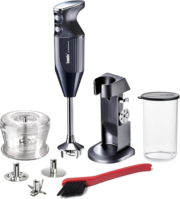 ® of Switzerland M200 Chef’S Favorite Stick Blender/Immersion Blender, Black – Includes 3 Interchangeable Stainless Steel Blades:Multipurpose, Beater, Whisk and Accessories Set.1
