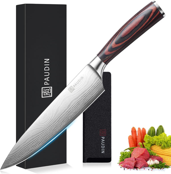 Chef Knife, 8 Inch High Carbon Stainless Steel Sharp Kitchen Knife with Ergonomic Handle, Gift Box for Family & Restaurant1