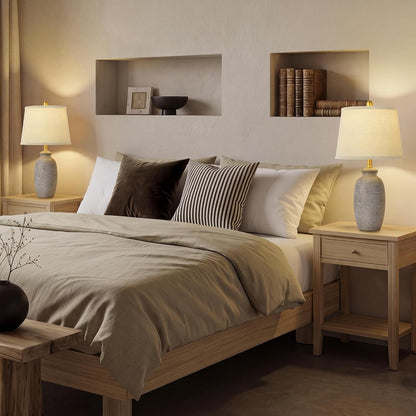 22.75" Ceramic Table Lamps Set of 2, Nightstand Lamps5