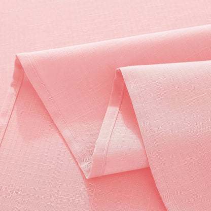 Pink Faux Linen Tablecloth 60X102 Inch Rectangle7