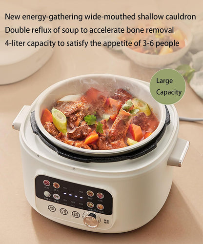 Multi-Function Rice Cooker, Programmable Rice Cooker with Touch Screen, Multiple Preset Gears, Fry, Slow Cook, Steam, Cook, Keep Warm, [White]5