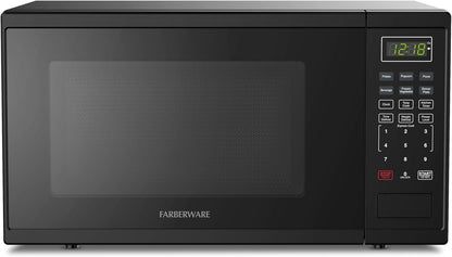 1.1 Cu. Ft. Countertop Microwave Oven – 1000 Watts Power, Auto Cook Settings, Defrost, Easy Clean and Child Safety Lock - Black1