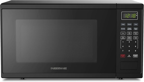 1.1 Cu. Ft. Countertop Microwave Oven – 1000 Watts Power, Auto Cook Settings, Defrost, Easy Clean and Child Safety Lock - Black1