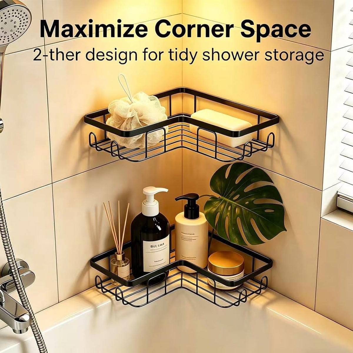 shower-caddy-2-pack-no-drilling-adhesive-bathroom-organizer-shelf-rack-corner-shower-shelf-with-hooks-for-home-decor-storage