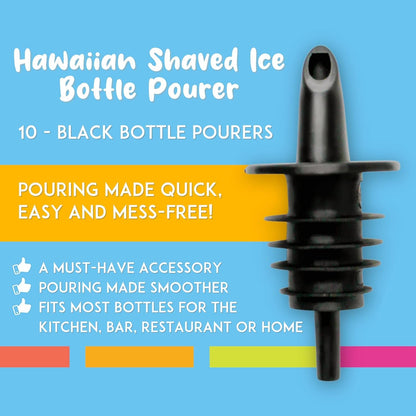 Syrup Precise Control Bottle Pourers, 10-Pack | Professional Pour Spouts, for Snow Cone & Drink Flavors2
