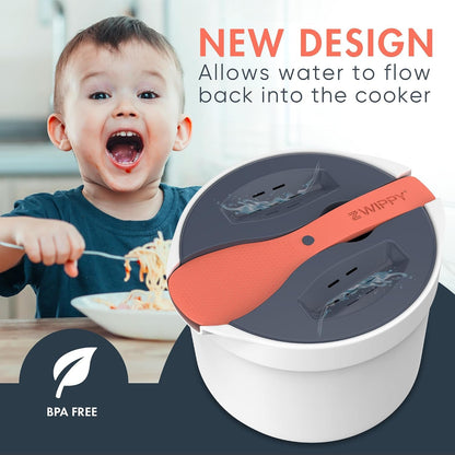 Microwave Rice Cooker Steamer and Pasta Cooker with Strainer - Mess-Free Design, Dishwasher Safe, Cooks up to 8 Cups3