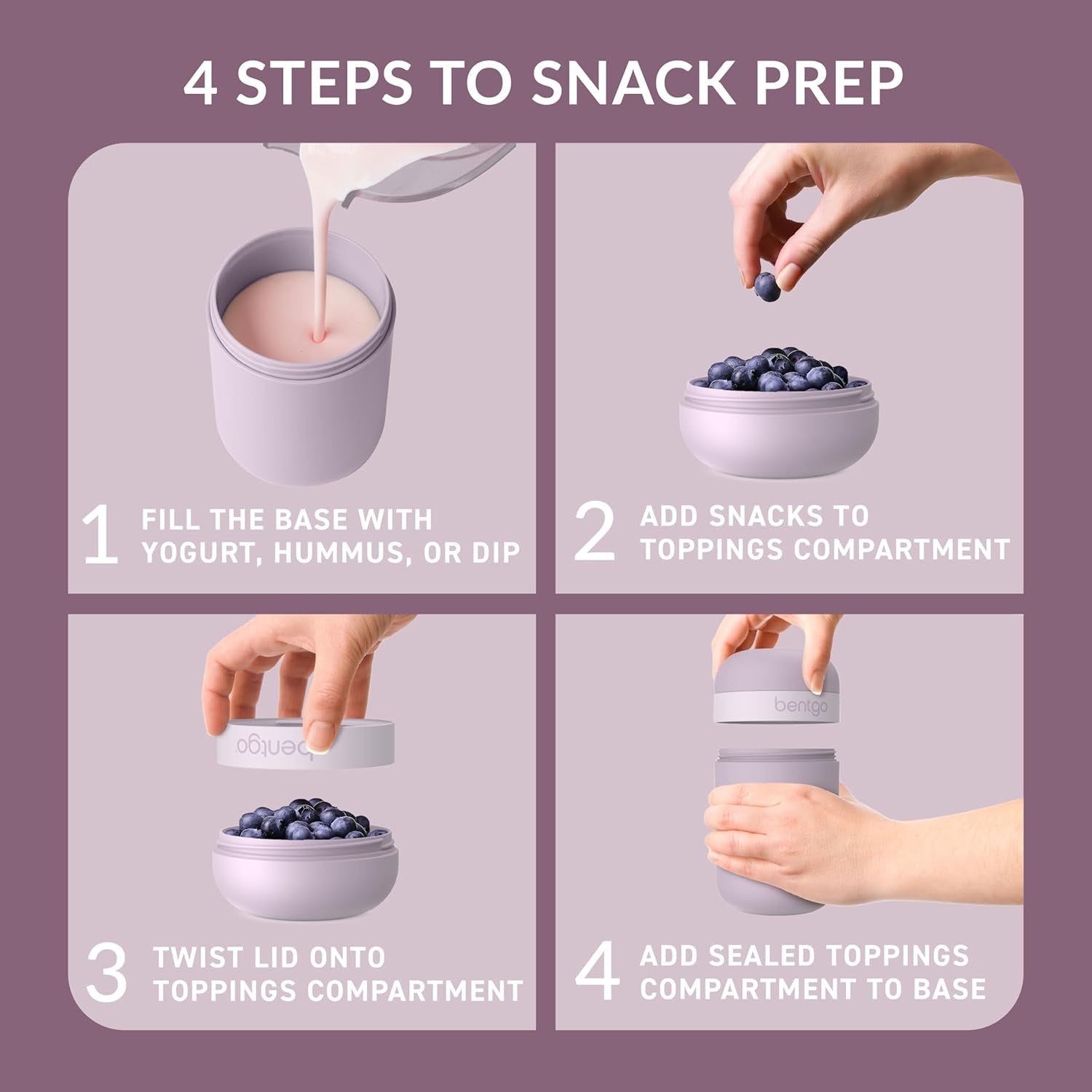 bentgo-snack-cup-leak-proof-snack-container-with-toppings-compartment-dual-sealing-lid-airtight-microwave-safe-base-freezer-top-rack-dishwasher-safe-orchid
