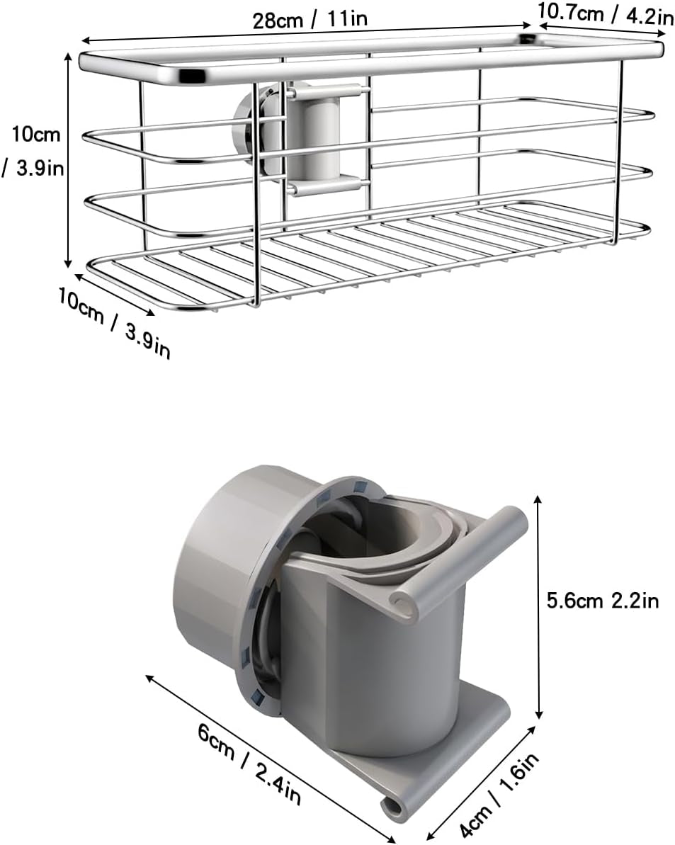 shower-slide-bar-caddy-basket-stainless-steel-11-x-4-2-x-3-9-inch-adjustable-pole-mounted-organizer-for-shampoo-and-body-wash