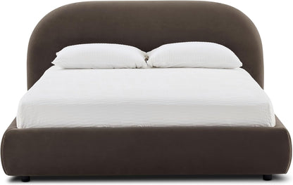 POLY & BARK Genoa King Size Bed – Modern King Bed Frame with Upholstered Headboard, Contemporary Bedroom Furniture, Premium Construction, and Timeless Design1