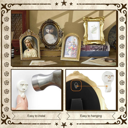 8 Pcs Vintage Picture Frames Set for Gallery Wall, Antique Gold6