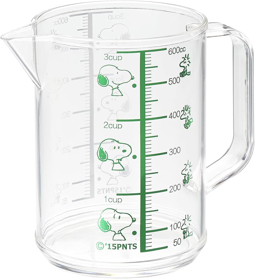 osk-mc-2-measuring-cup-snoopy-measuring-cup-large-20-3-fl-oz-600-ml-made-in-japan-graduated-boiling-water-handle-cute-stylish-easy-to-use-easy-to-pour-for-cooking-clear