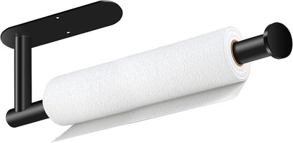Black Paper Towel Holder, Self Adhesive Paper Towel Holder under Cabinet1