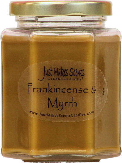 Frankincense & Myrrh Scented Blended Soy Candle (8 Oz)1