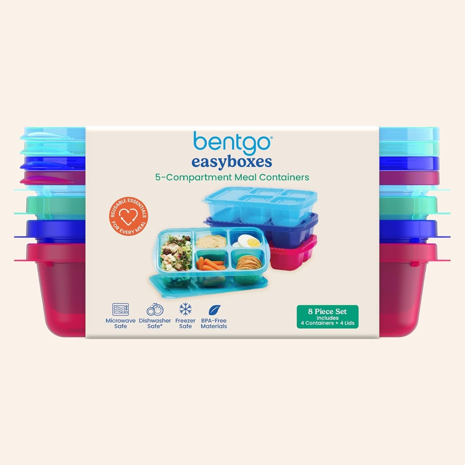 bentgo-easyboxes-stackable-5-compartment-lunch-boxes-8-piece-set