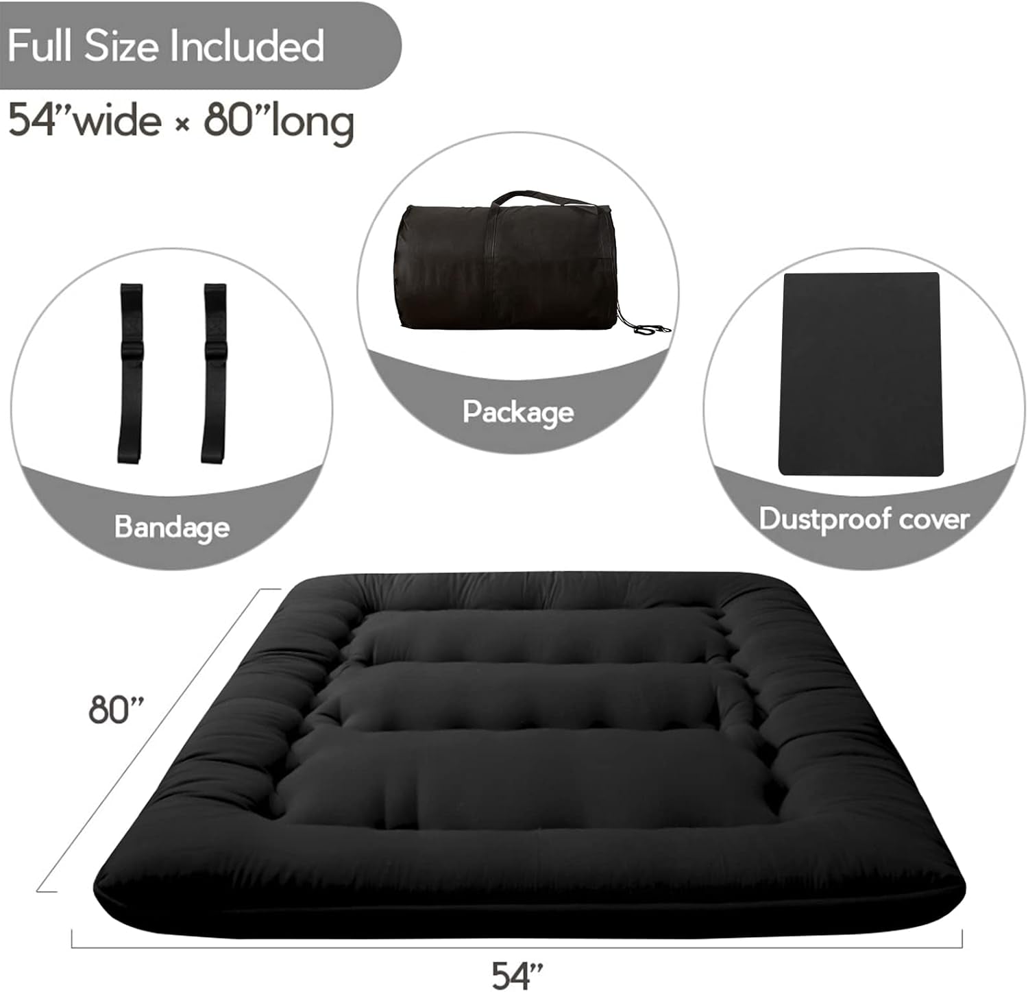 japanese-floor-mattress-4-thick-full-size-foldable-futon-mattress-sleeping-pad-foldable-roll-up-mat-boys-girls-dormitory-pad-kids-floor-lounger-black
