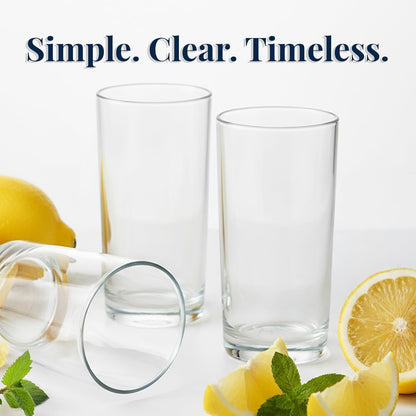 Classic Clear Plastic Reusable Drinking Glasses (Set of 6) 16Oz Water Cups | Bpa-Free Tumblers, Made in USA | Top-Rack Dishwasher Safe6