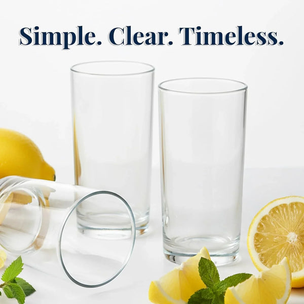 Classic Clear Plastic Reusable Drinking Glasses (Set of 6) 16Oz Water Cups | Bpa-Free Tumblers, Made in USA | Top-Rack Dishwasher Safe6