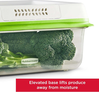 Rubbermaid Freshworks Produce Saver, Medium and Large Storage Containers, 8-Piece Set, Set of 4, Med & Lg, Clear4