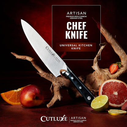 Chef Knife 8" – German High Carbon Steel Kitchen Knife, Full Tang4