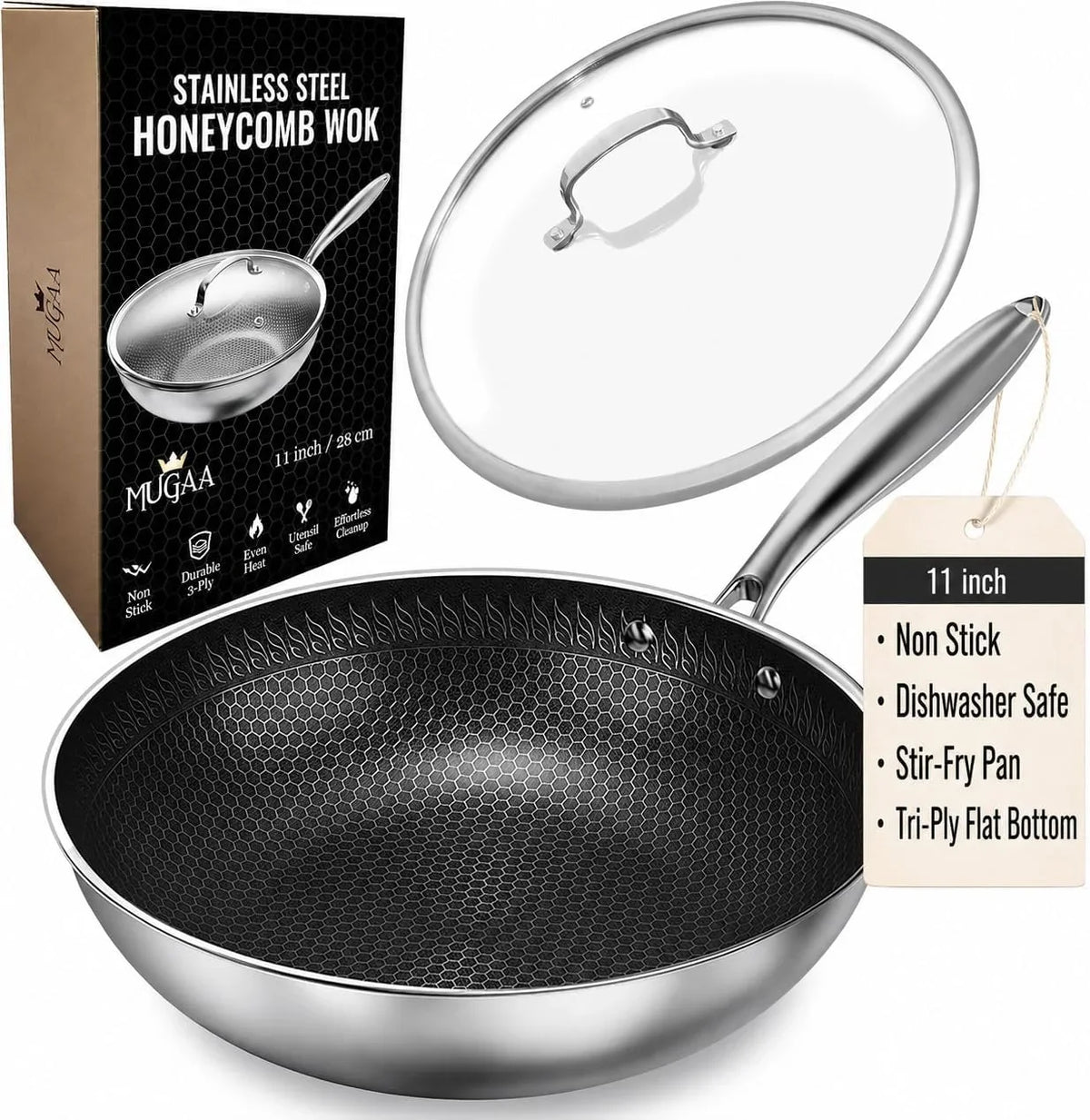 ®-11-honeycomb-stainless-steel-wok-with-lid-nonstick-induction-safe-heavy-duty-stir-fry-pan-induction-compatible-even-heat-distribution-pfoa-free-non-toxic-cookware-oven-dishwasher-safe