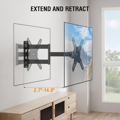 Full Motion TV Wall Mount, 14-42" TV Monitor, VESA 200X200, 44 Lbs | Supports Swivel, Tilt, Extension & Rotation, Sturdy Bracket for LED LCD Televisions and Desktop Monitors3