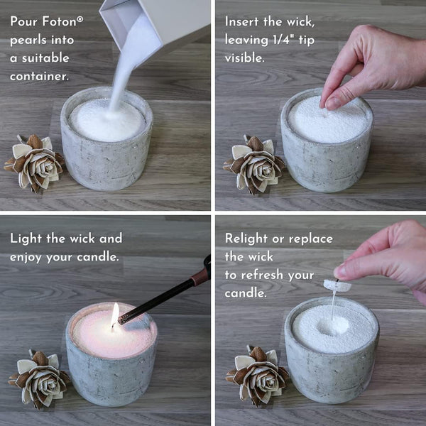 Pearled Candle 18 Oz - Misty Monte Sandalwood Jasmine Scented Non Toxic Luxury Long Lasting Powder Candles up to 120 Hours - Refillable Candle Sand with 30 Wicks for Candle Making7