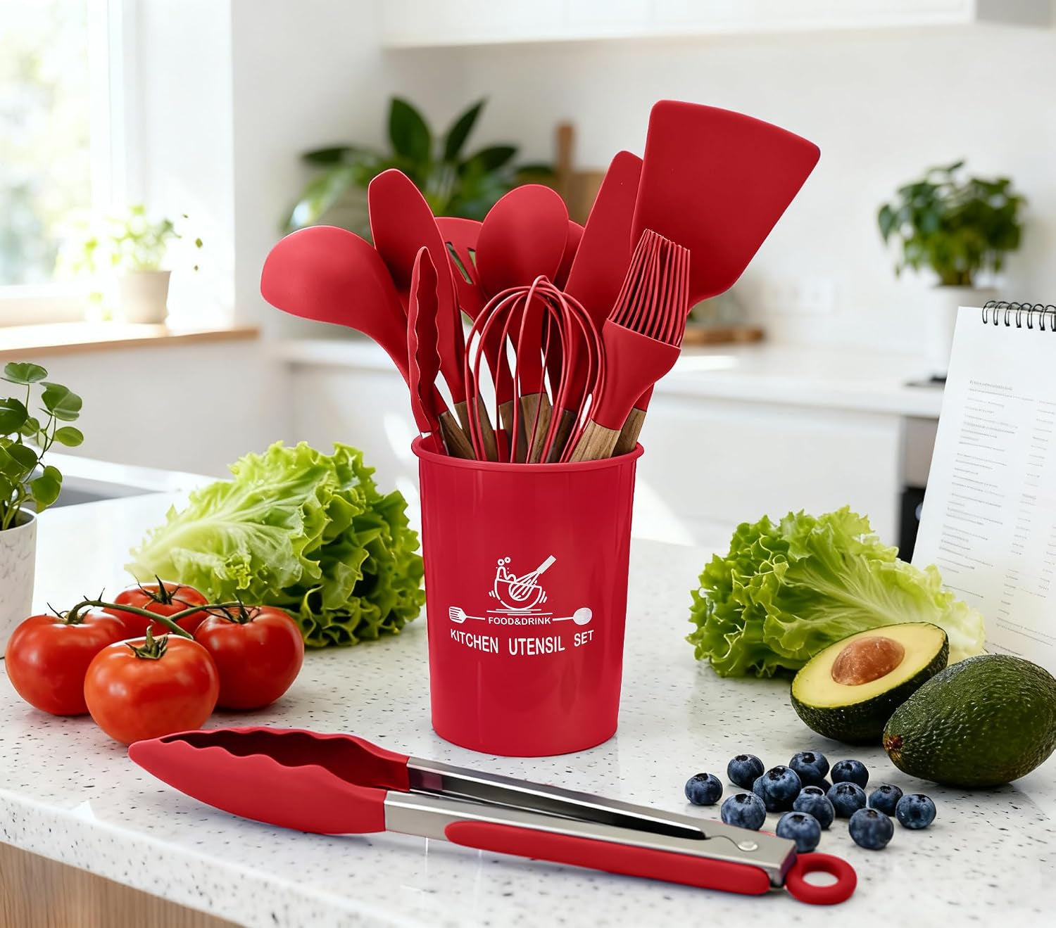 silicone-kitchen-utensil-set-12-piece-cooking-spatula-set-with-natural-beech-wood-handles-non-stick-heat-resistant-red