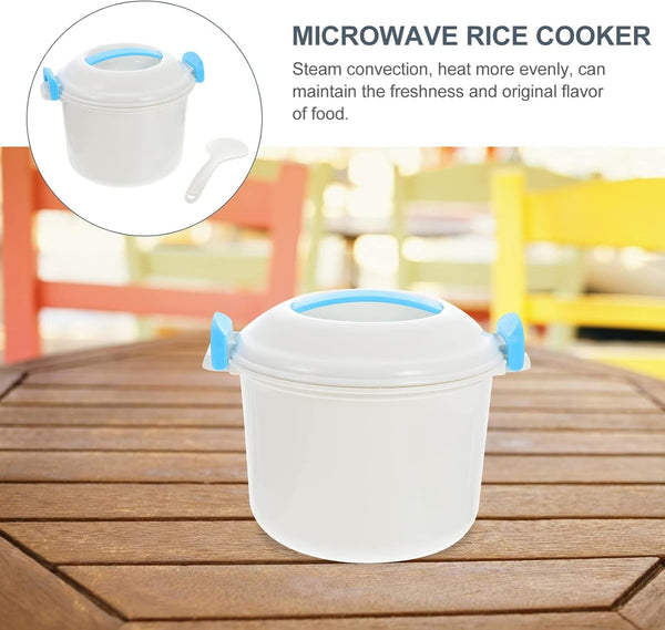 Microwavable Rice Cooker Small Microwave Rice Cooker for Vegetables Pasta and More Microwaveable Steamer 8.26 X 6.88 X 5.51 in 1 Pack3