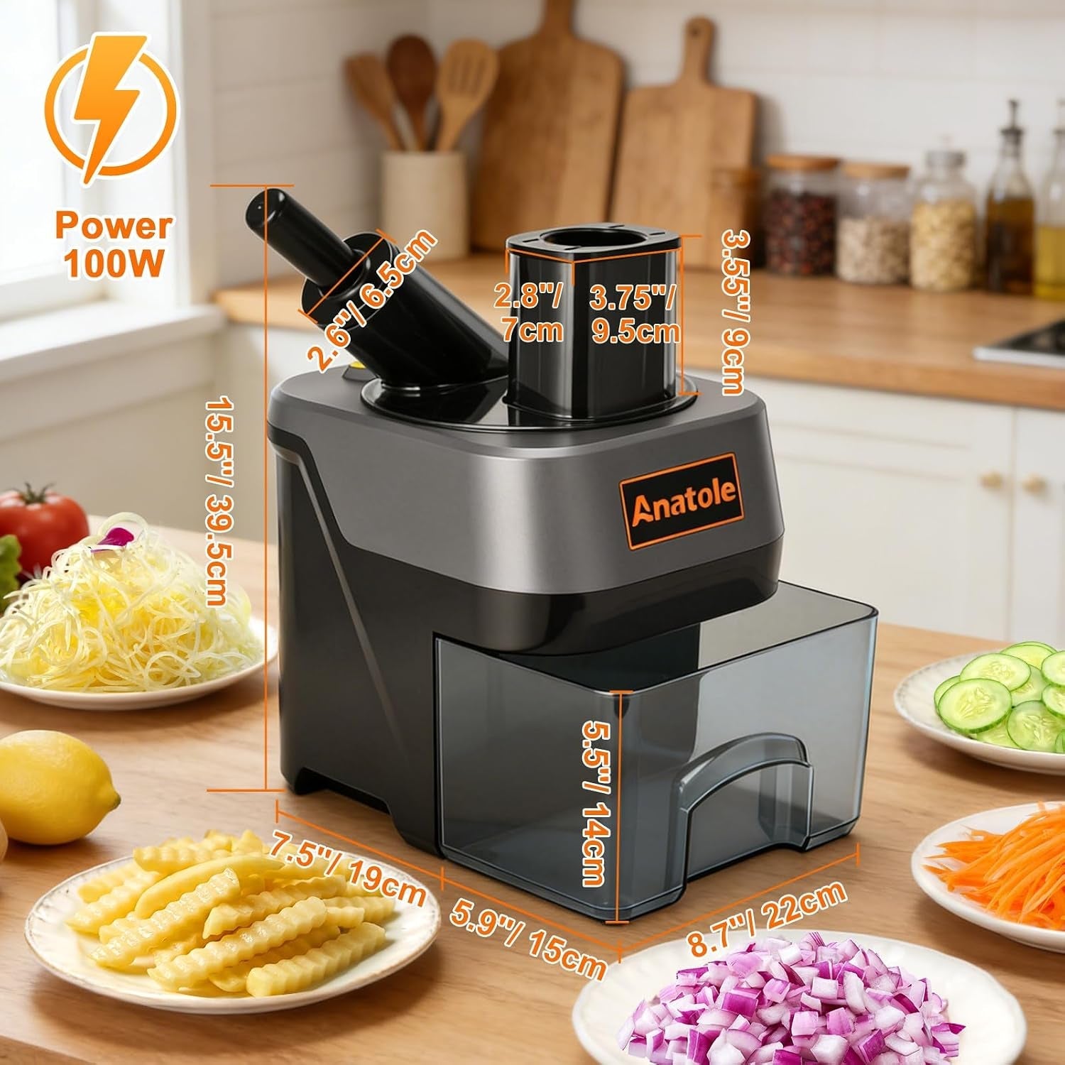 6-in-1-electric-commercial-food-processor-vegetable-chopper-dicer-veggie-cuber-slicer-shredder-crinkle-cutter-auto-discharge-dual-food-inlets-with-container-for-potato-onion-carrot-100w