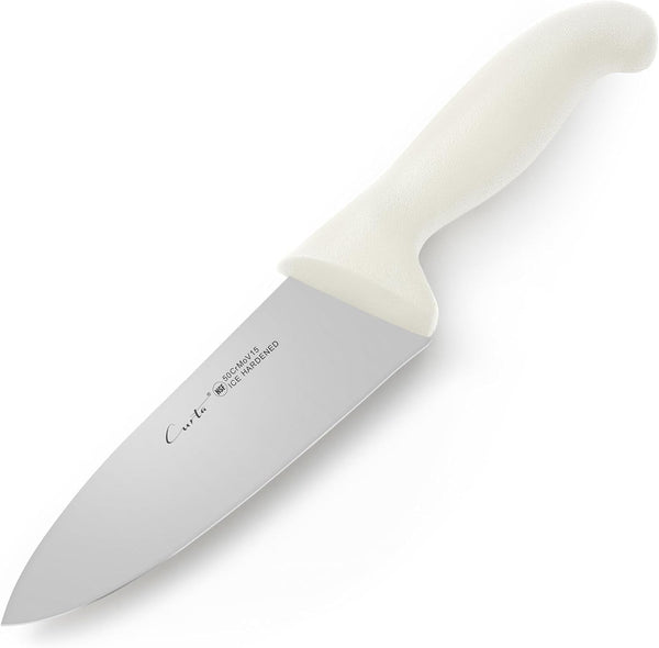 6-Inch Commercial-Grade Chef'S Knife, NSF Listed, Ergonomic, Non-Slip White Handle, High Carbon 420 Stainless Steel Forged Blade Straight Edge, Dishwasher Safe, Rust Proof1