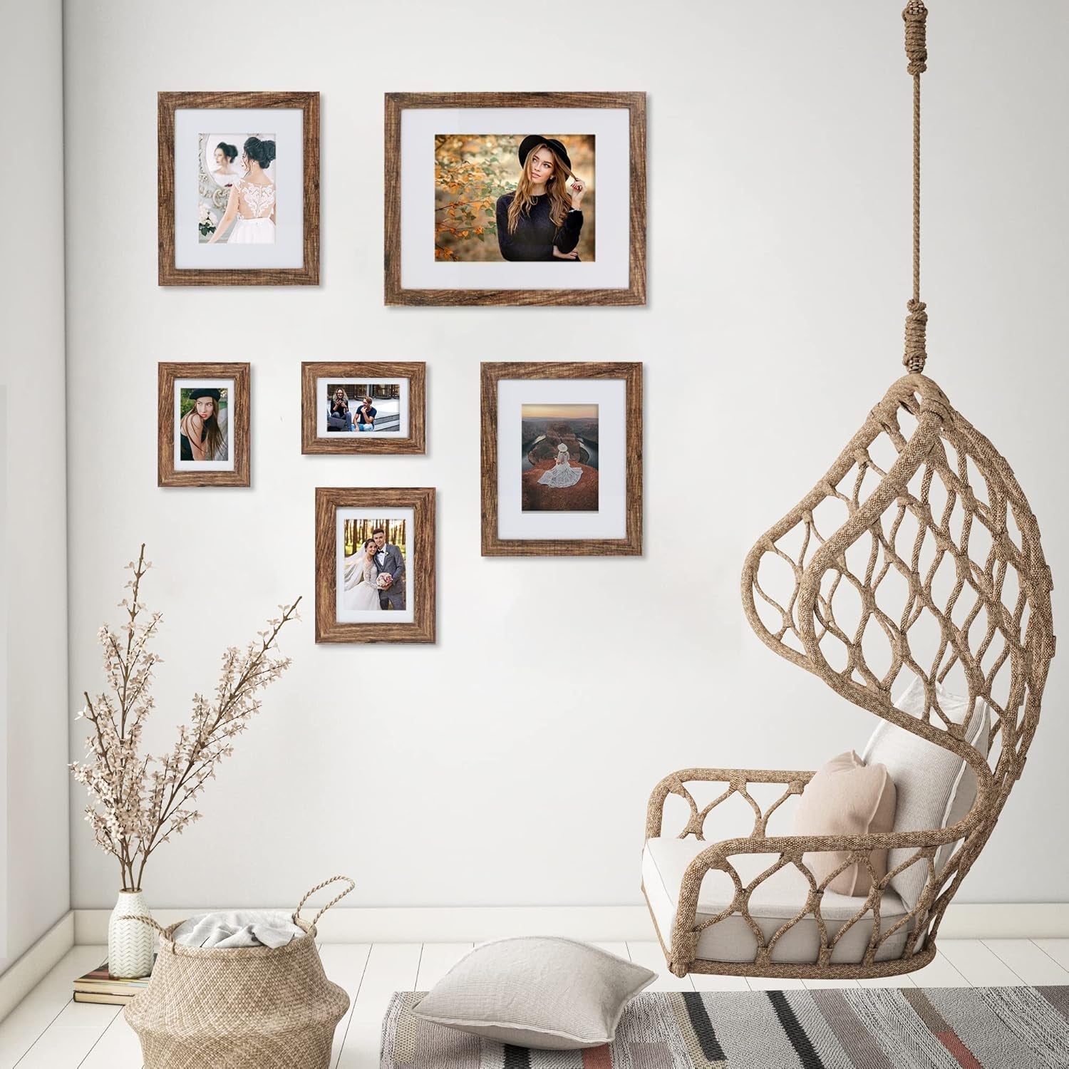 8x10-picture-frame-set-of-4-made-of-real-glass-and-rustic-brown-wooden-frame-8-by-10-photo-for-wall-or-tabletop-display-picture-5x7-with-mat-or-8x10-without-mat