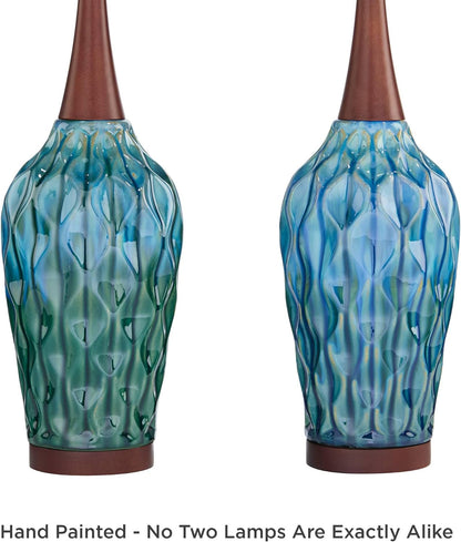Rocco 30" Large Table Lamp Blue Ceramic Teal3