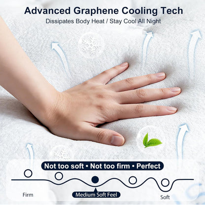 16 Inch King Mattress, Upgraded 7-Zone Support Hybrid King Size Mattress in a Box with Cooling Gel Memory Foam & Pocket Coils for Back Pain Relief, 365-Night Trial, Motion Isolation, Medium Firm4
