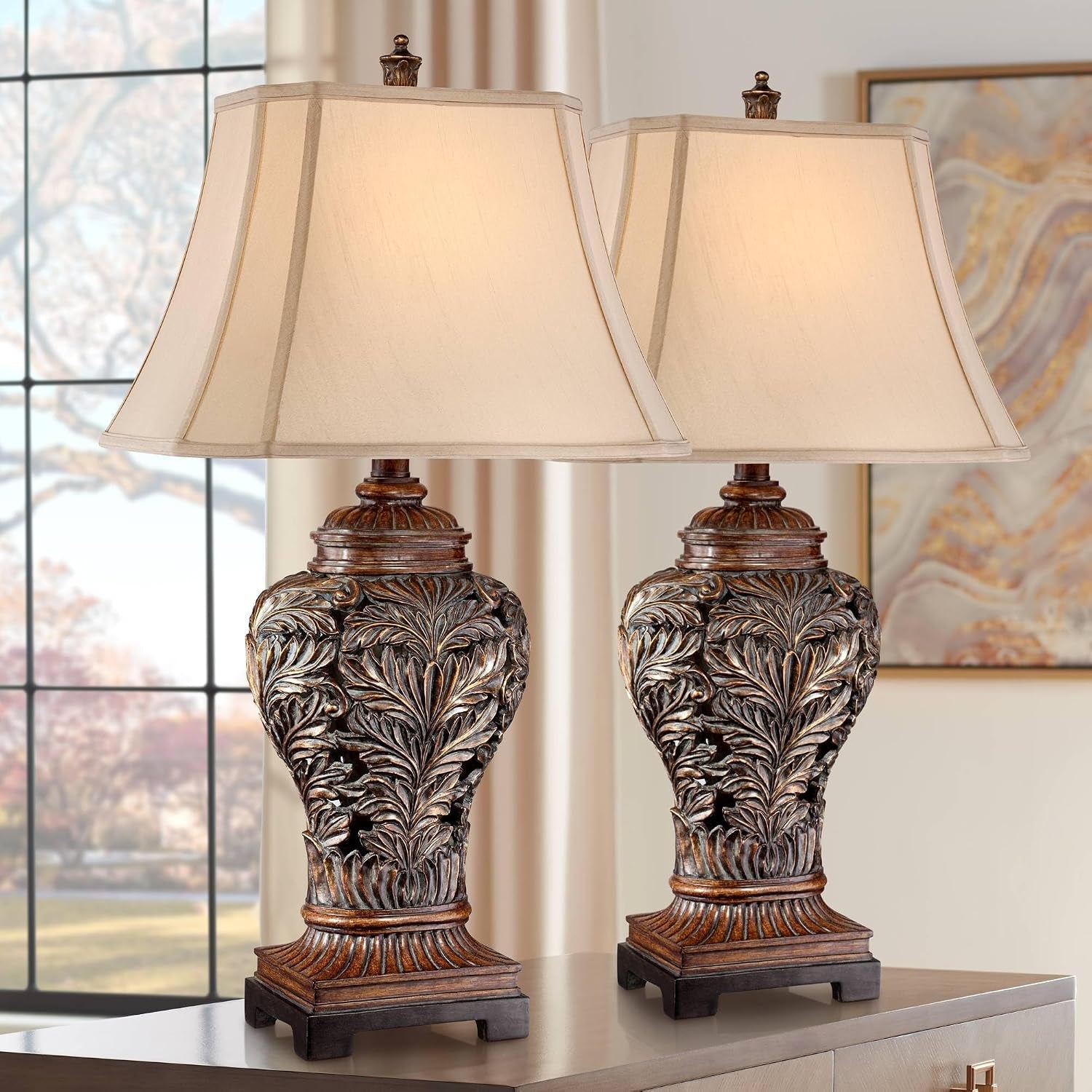 oak-32-1-2-bronze-brown-large-table-lamps-set-of-2-leafwork-cottage