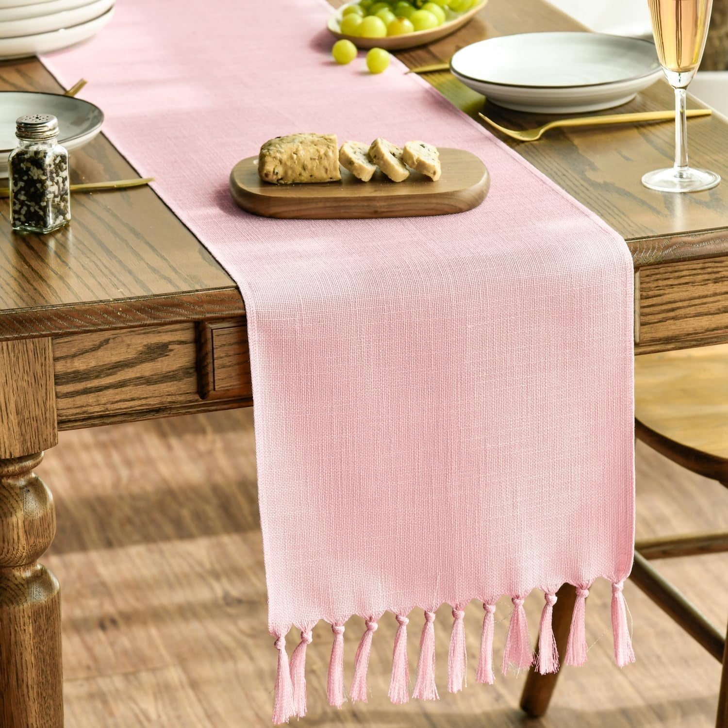 blush-pink-tassel-table-runner-linen-blend-rustic-farmhouse-style-kitchen-table-decoration-holiday-wedding-party-dinning-decor-13x48-inch
