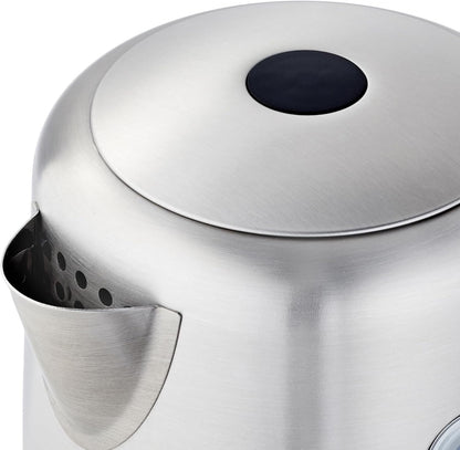 Electric Stainless Steel Kettle for Tea and Coffee, Bpa-Free, Fast Boiling, Auto Shut-Off, 1 Liter, 1500W, Black and Silver5