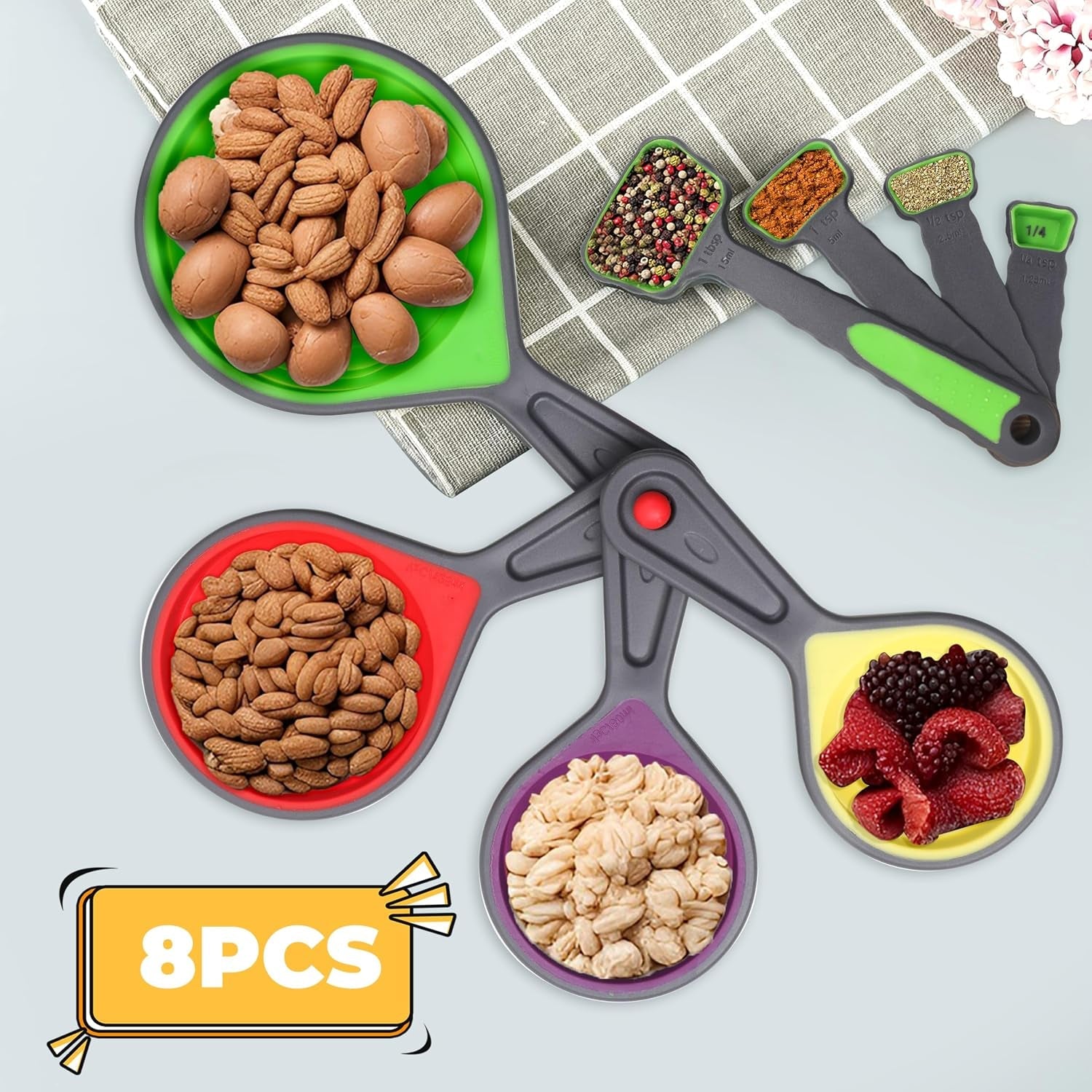 8pcs-collapsible-silicone-measuring-cups-and-spoons-set-soft-portable-adjustable-camper-kitchen-accessories-for-liquid-dry-baking-utensils-kitchen-tools-travel-measuring-cup