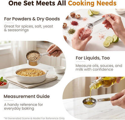 11 PCS Measuring Cups and Spoons Set with Funnel & Mini Spoons for Baking4